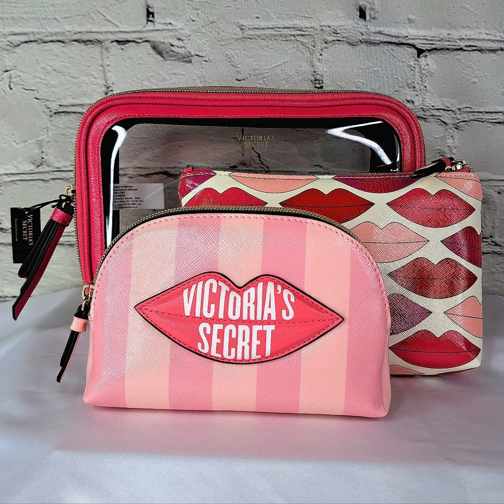 VICTORIA’S SECRET SIGNATURE LOGO NESTING 3-PIECE BAG SET